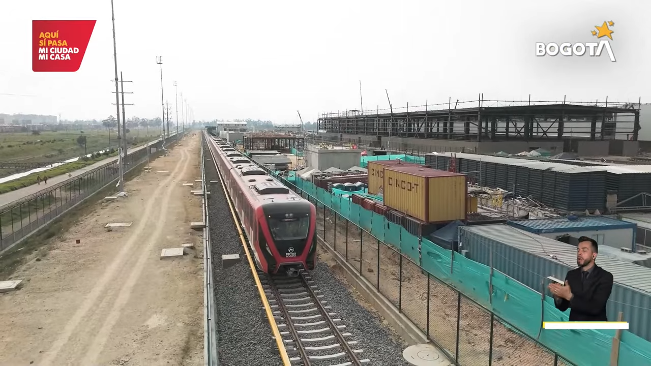 Primeras pruebas de los trenes de la Línea 1 del Metro de Bogotá 12-16 screenshot