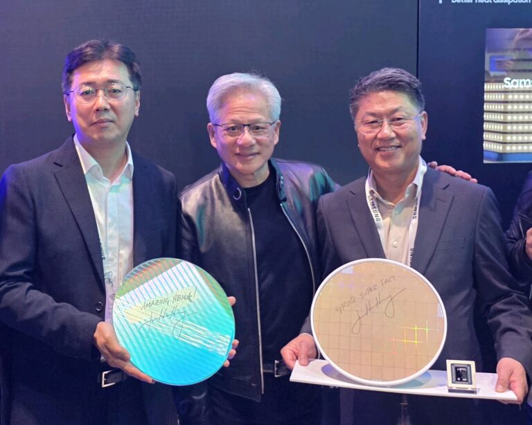 Samsung Booth Jensen Huang